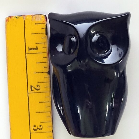 🦉Black Onyx 𝐎𝐖𝐋 Wisdom Knowledge Spirit Animal Totem Crystal - 3" Tall - Picture 9 of 11